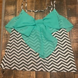 Chevron bow tank top